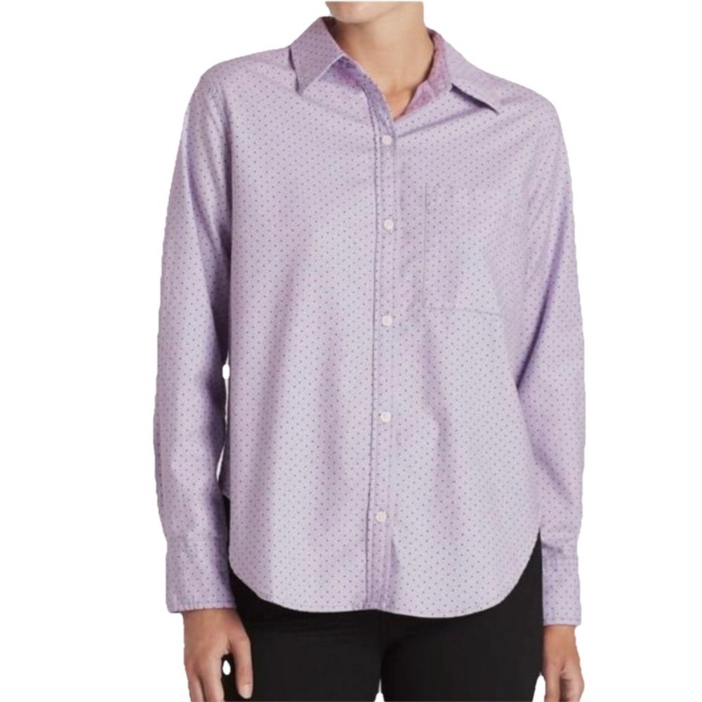 Current/Elliott The Neal Shirt -Orchid Polka Dot Women’s In Size 4/Small